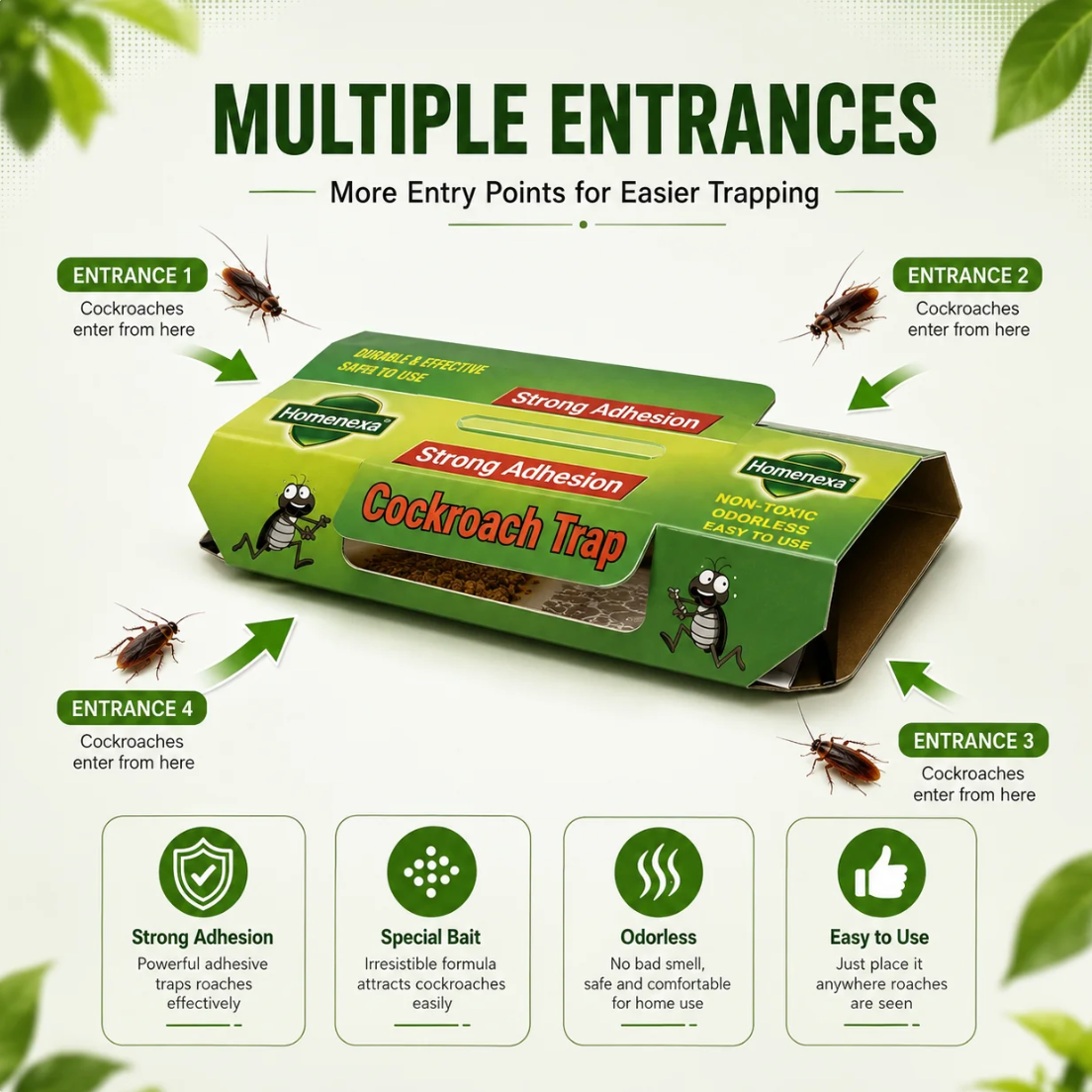 10 Pcs Cockroach Killer Trap